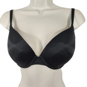 Victorias Secret PINK Wear Everywhere Push Up Black Bra Women Size 32DD Padded